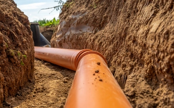 Professional drainage work at a Los Angeles residence
