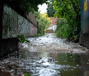 Property drainage planning for heavy winter rainfall in Hollywood California
